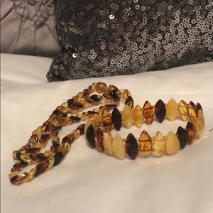 Beautiful Russian Amber Jewelry Set